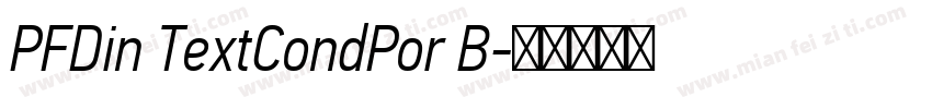 PFDin TextCondPor B字体转换